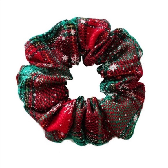 Various plaid patterns and color hair scrunchies. - Picture 3 of 7